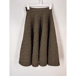 Vintage Handmade Quilted Skirt Twee Folk Cottagecore Rockabilly Western Prairie